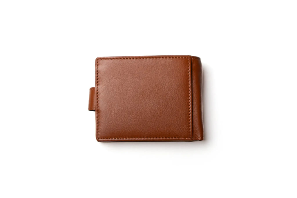 Classic Bifold Wallet - Cognac, with Coin Pocket