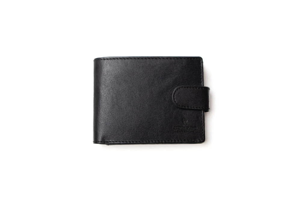 Classic Bifold Wallet - Black, with Coin Pocket