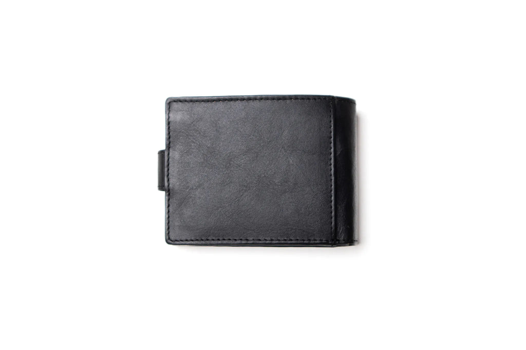Classic Bifold Wallet - Black, with Coin Pocket