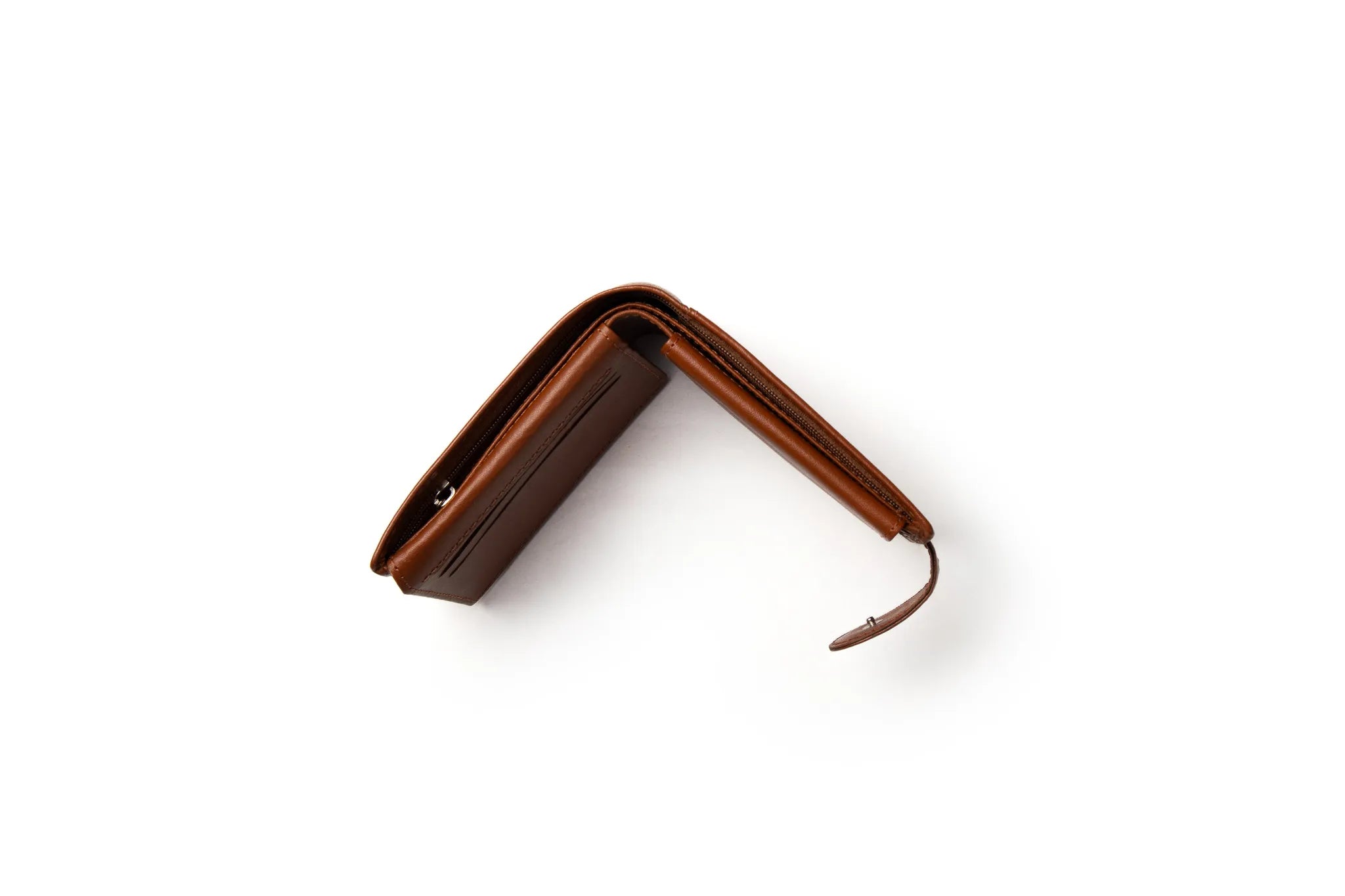 Classic Bifold Wallet - Cognac, with Coin Pocket