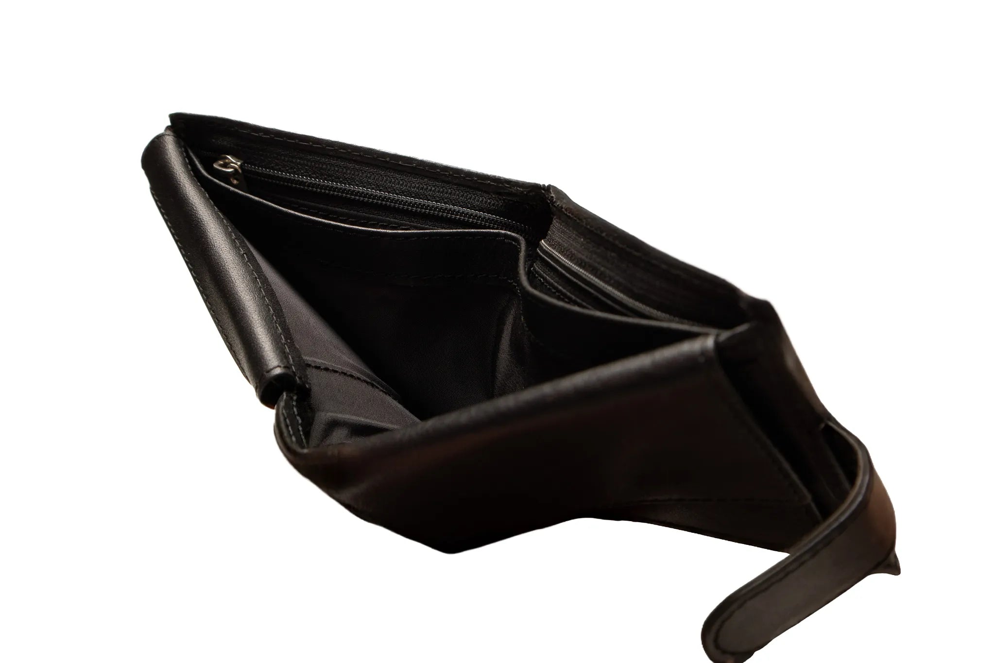 Classic Bifold Wallet - Black, with Coin Pocket