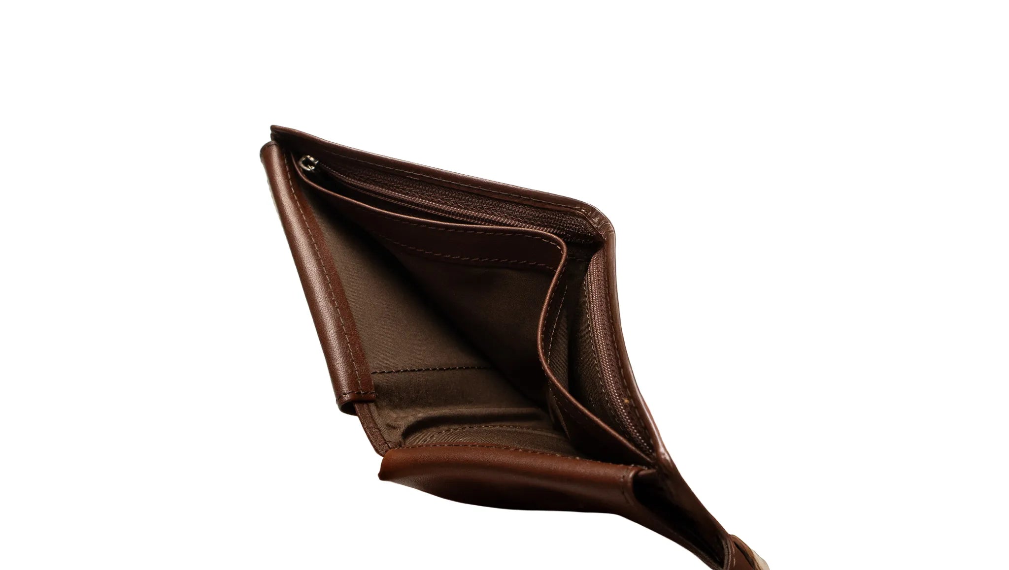 Classic Bifold Wallet - Dark Brown, with Coin Pocket