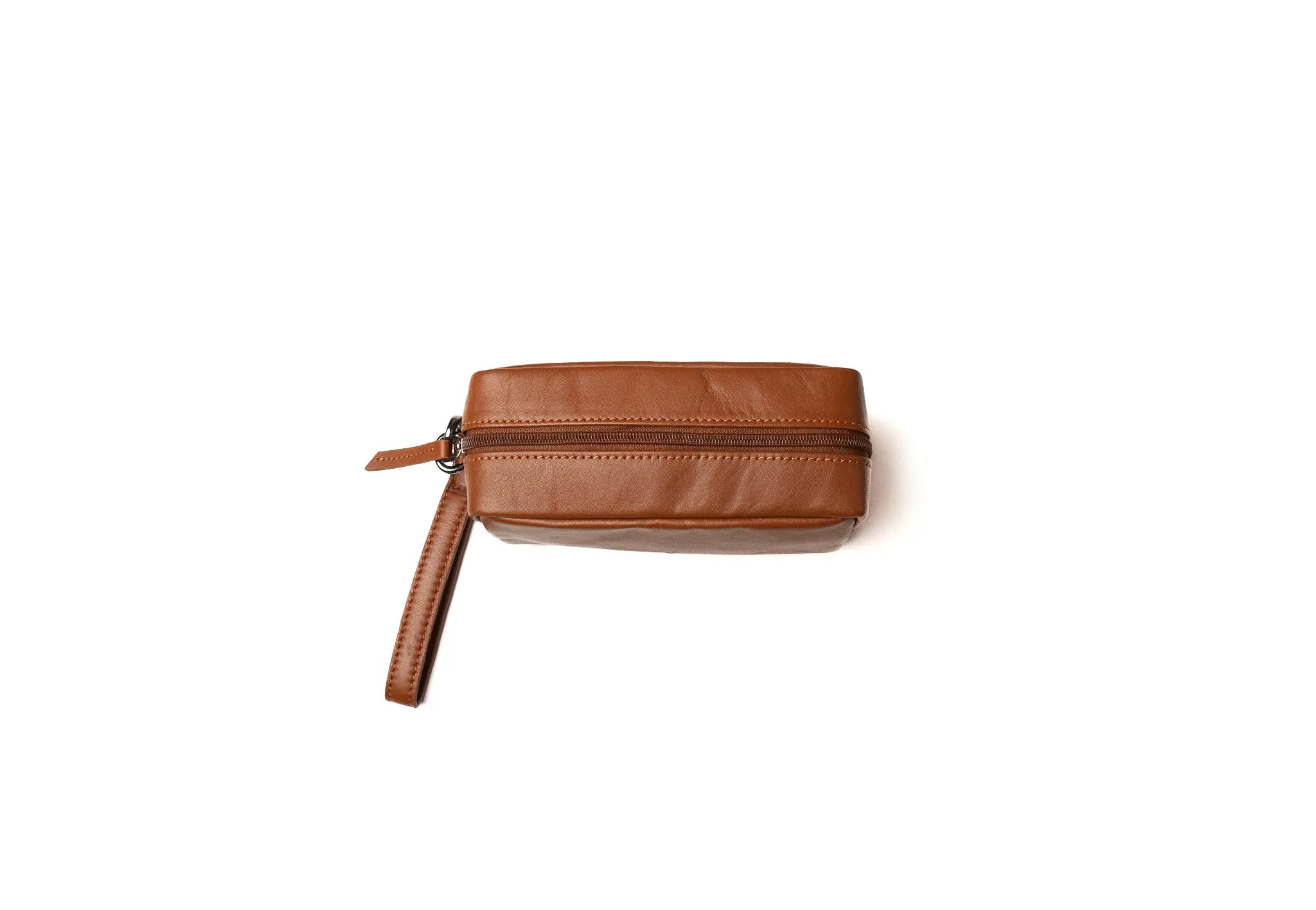 Compact Toiletry Bag - Cognac, Small