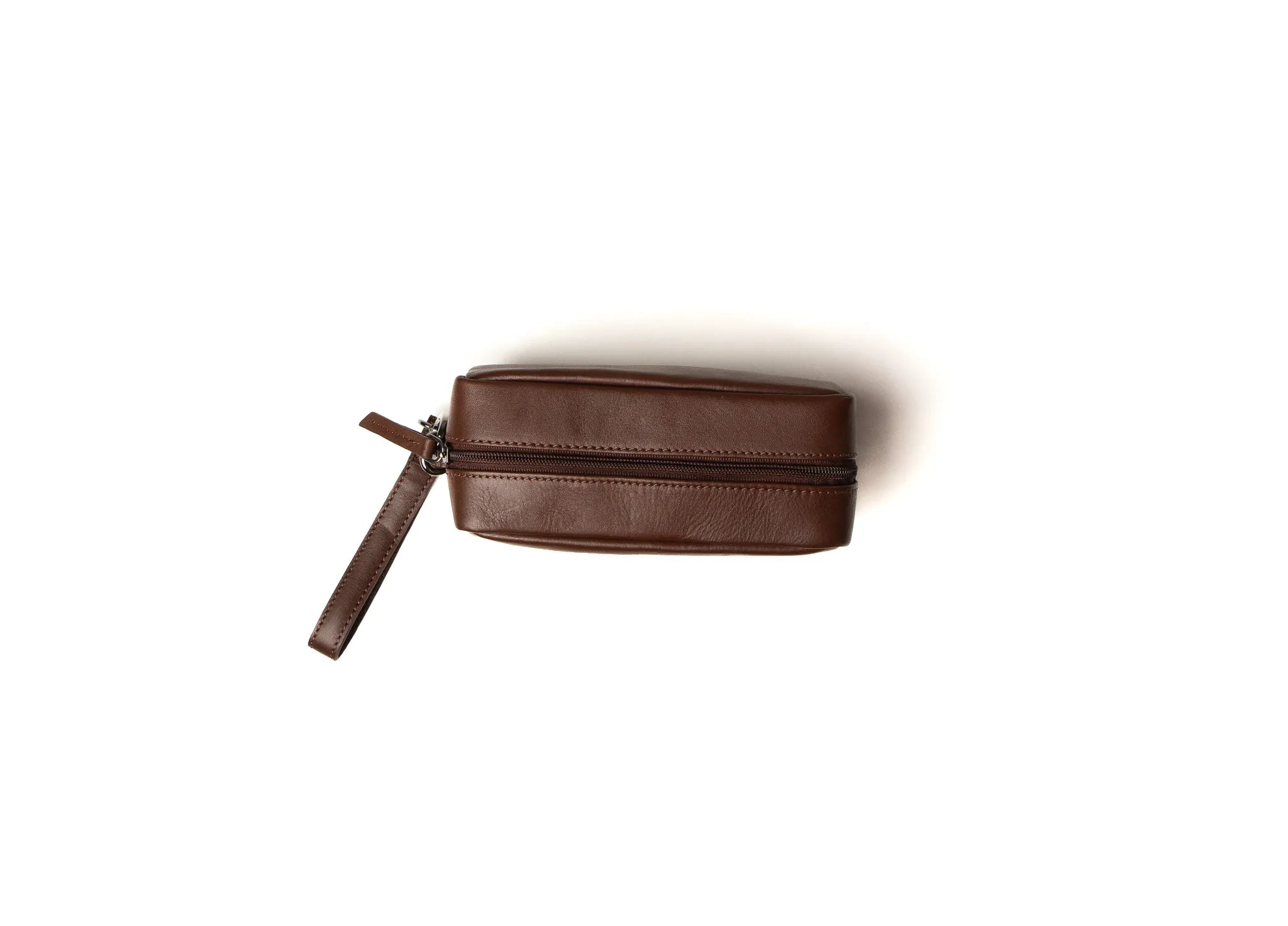 Compact Toiletry Bag - Dark Brown, Small