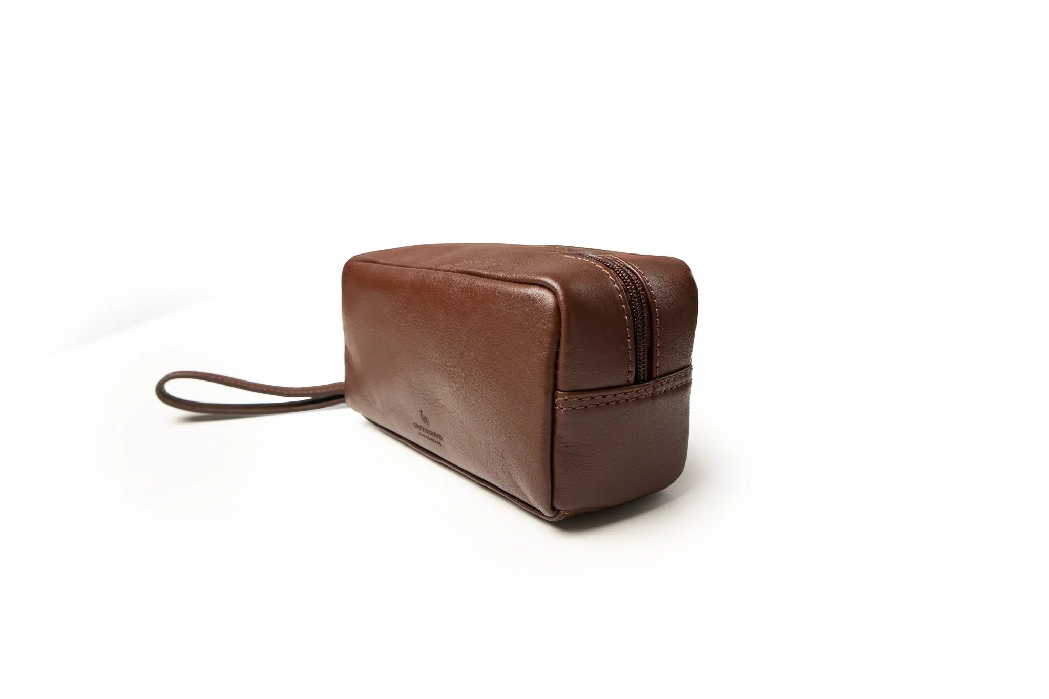 Compact Toiletry Bag - Dark Brown, Small