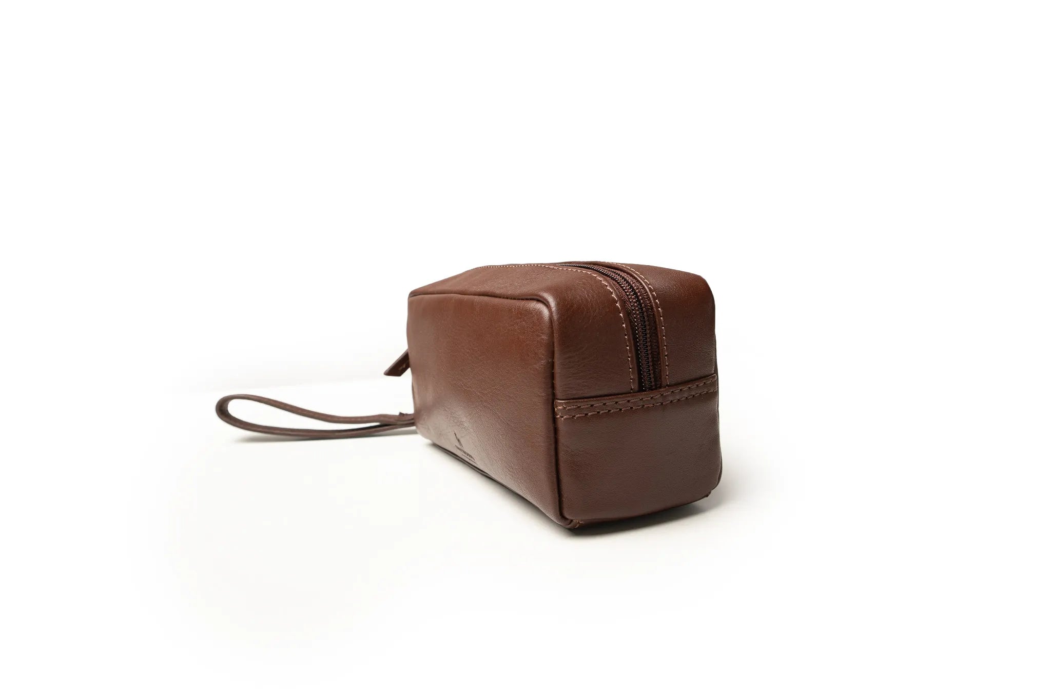 Compact Toiletry Bag - Dark Brown, Small