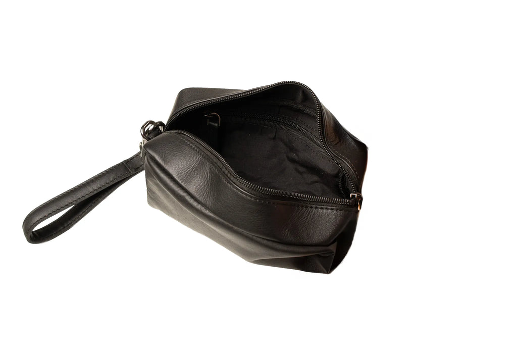 Compact Toiletry Bag - Black, Small