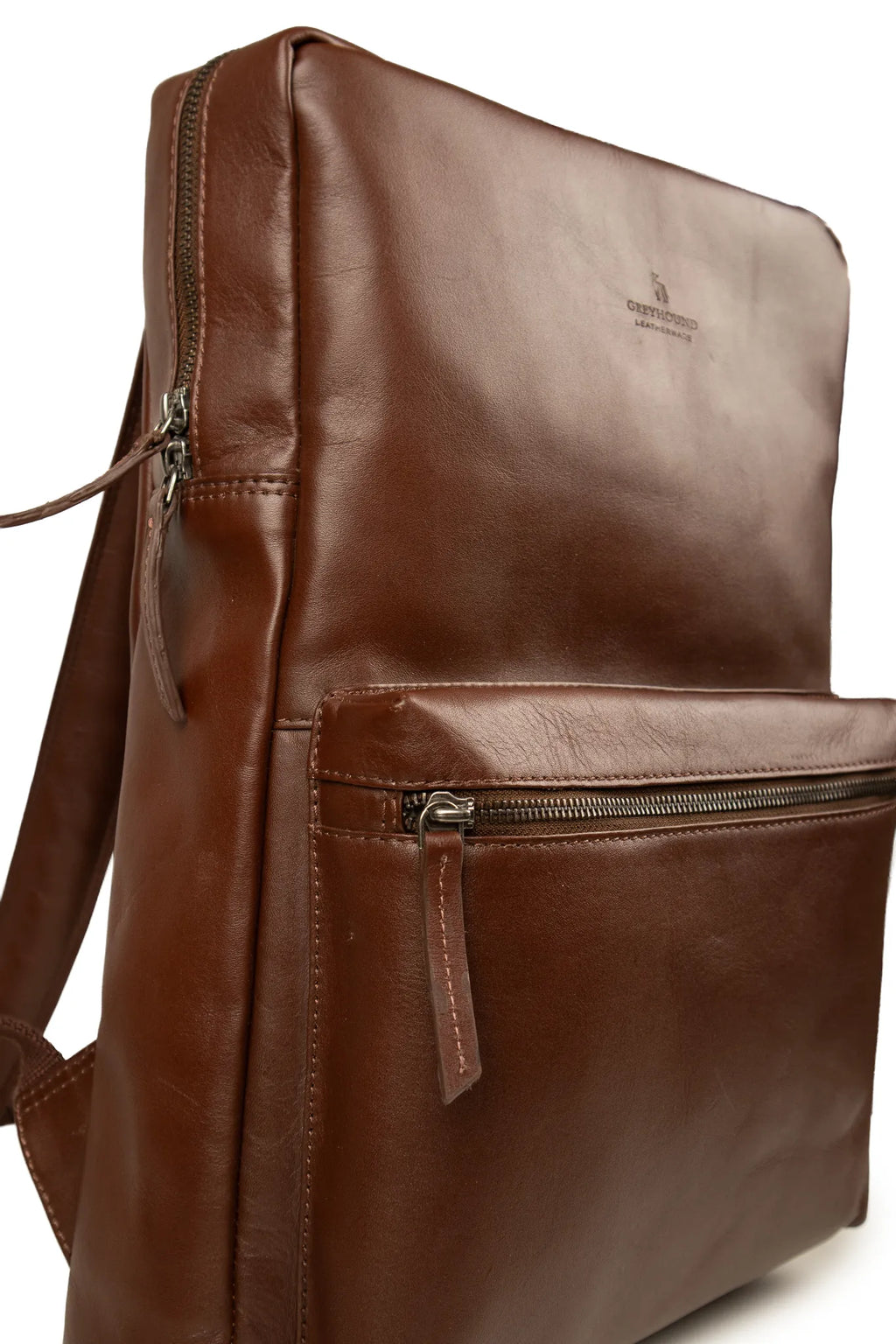 Zip Top Backpack - Dark Brown