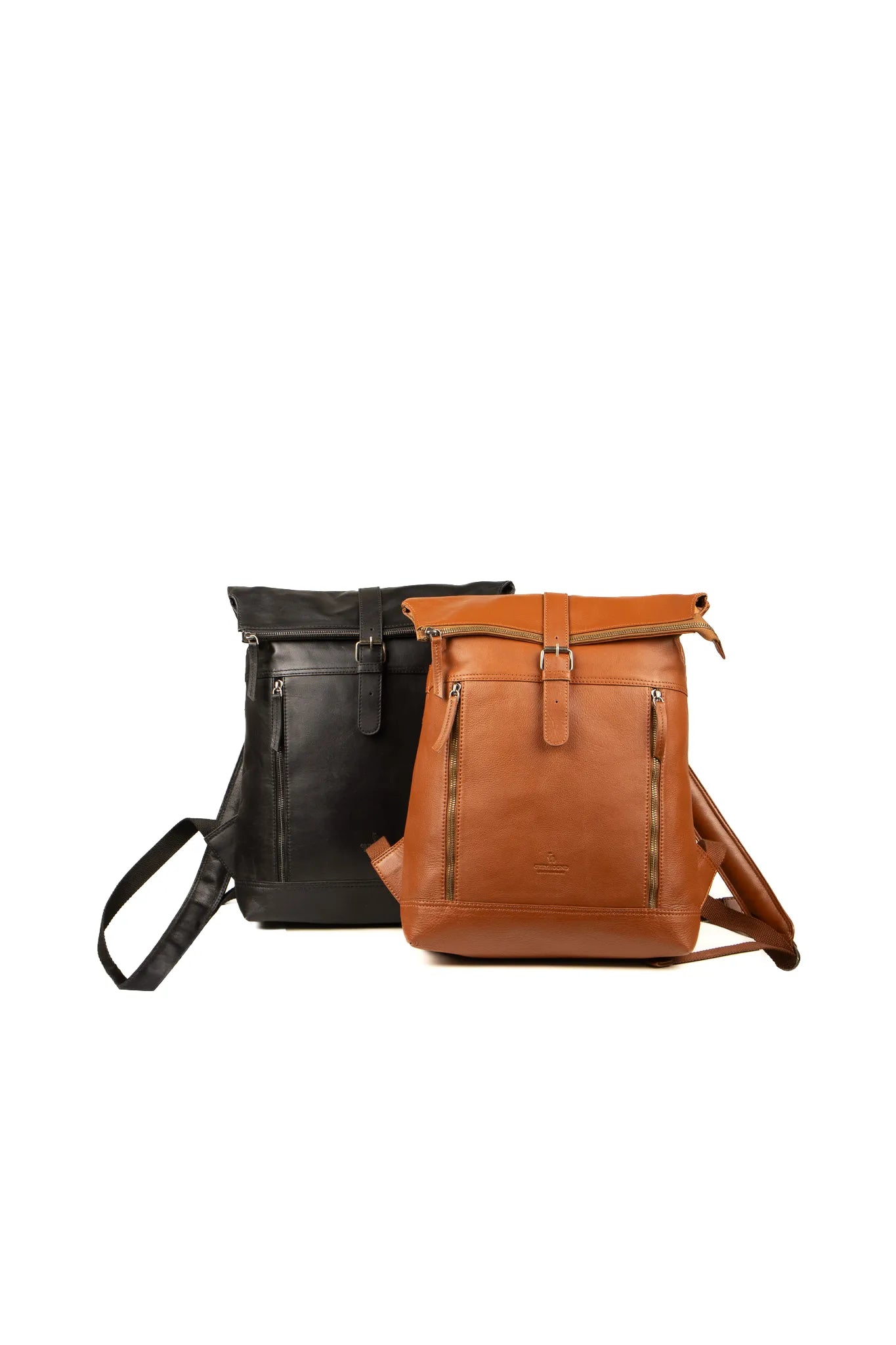 Roll Top Backpack - Black